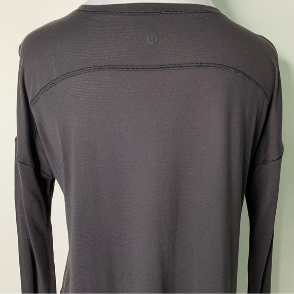 Lululemon Women's Black To The Point Long Sleeve Cotton Shirt Size 6 - Picture 11 of 12